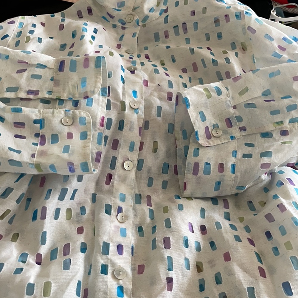 Notations Woman’s Multicolored Pattern Blouse Wit… - image 8